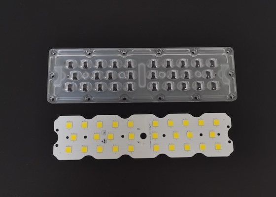 Beli 7070 SMD 28 LED Street Light Module 158X103 DEGREE Lensa Cahaya Luar dengan Heatsink pembuatan online