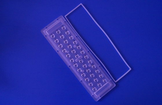 3X12 140x70 degree Asymmetrical PC LED Street light lens for 1w 3030SMD LED 140-150LM/W