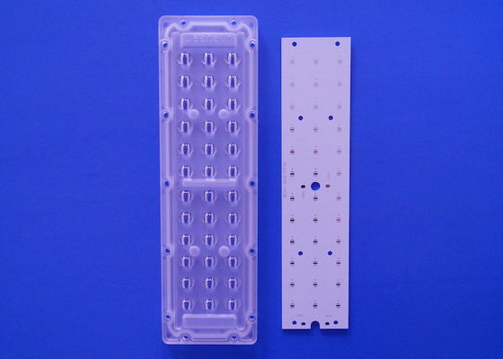 3X12 36 LED 3030 3535 SMD Street Light Lens with 65x150 Degree Beam Angle Optical Grade PC Vertical Light Distribution