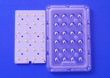 Beli 12V 24V Surya LED PCB Modul 3X8 Lensa Asimetris Dengan Papan Solder XTE XPG LED pembuatan online