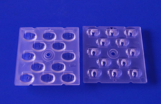 Lensa lampu jalan LED 50x50mm dengan bahan PC optik dan sudut sinar TPIII-M untuk LED SMD 3030