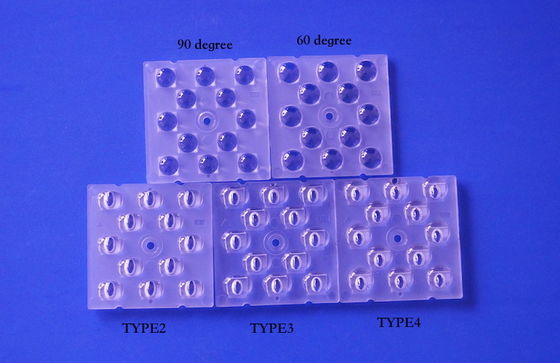 Lensa LED PC 3030 Grade Optik 12 IN 1 50X50X5.57mm untuk Lampu Jalan SMD