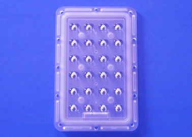 3535 SMD Cetakan Injeksi Plastik LED Lensa Optik 24W XPG3 Untuk Lampu Jalan Asimetris
