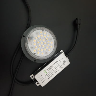 Modul Led Bulat 20W 30W 3000K Lensa Heatsink Hitam 90 Derajat untuk Lampu Pasca-Top LED