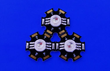 3w RGB High Power LED Light Emitting Diode Dengan Star PCB dan lensa optik led