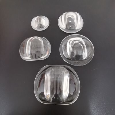 Lensa Optik LED Kaca Borosilikat 75x135 Derajat Sudut Sinar IP65 Tahan Air untuk Lampu Jalan Terowongan