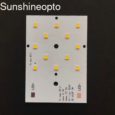Papan PCB LED 7W SMD 3030 dengan Lensa 50x50mm yang dipesan lebih dahulu untuk Output Cahaya Tinggi