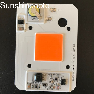 Papan PCB LED COB Daya Tinggi 50W dengan Input AC220V dan Sudut Pandang 140 Derajat untuk Lampu Tumbuh