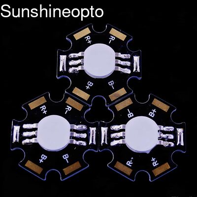 Dioda Pemancar Cahaya LED Daya Tinggi RGB 3W dengan Sudut Sinar 120 Derajat dan Desain Bintang