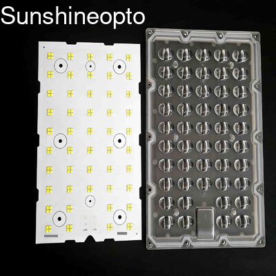 192PCS 3030 SMD LED Street Light Module dengan 210x240x35mm Heatsink untuk Aplikasi Daya 150W