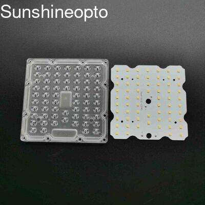 Papan PCB Modul LED 130x130mm dengan Lensa PC Optik dan LED SMD3030
