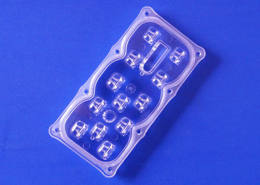 147 * 72 Derajat Sudut Daya Lensa Led 10 + 2 Led Lens Array Untuk 3030/3535/5050 Led
