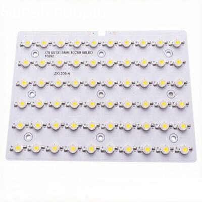 Papan PCB LED SMD 60W Kustom dengan Lensa Optik 10S6P Aluminium PCB untuk Lampu Jalan