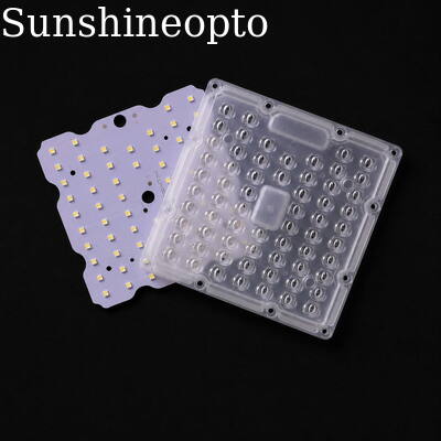 Modul Lampu Jalan LED 50W dengan Lensa Asimetris 80×150 Derajat Papan PCB LED 3030 SMD Hingga 160 lm/W