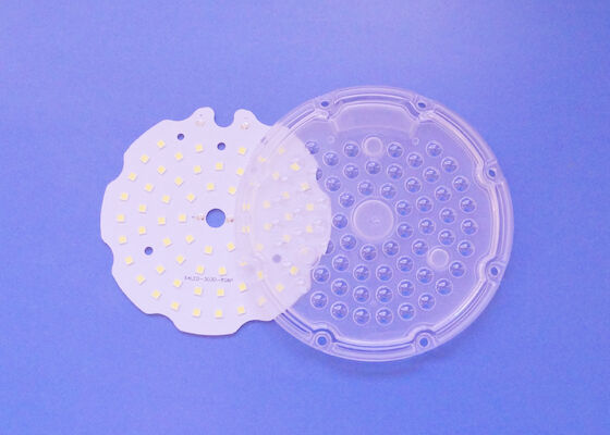 Mini Ukuran Led Lensa Optik 120 Derajat Sudut 50W 3030 Led Modul Untuk Cahaya Teluk Tinggi